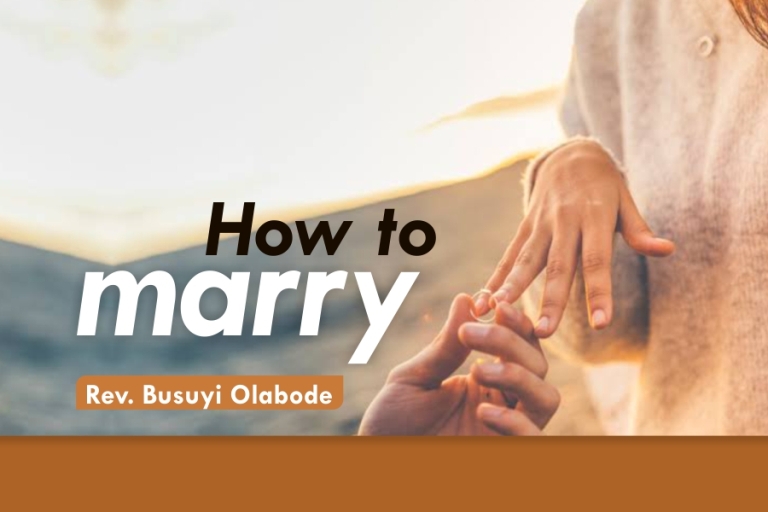HOW TO MARRY