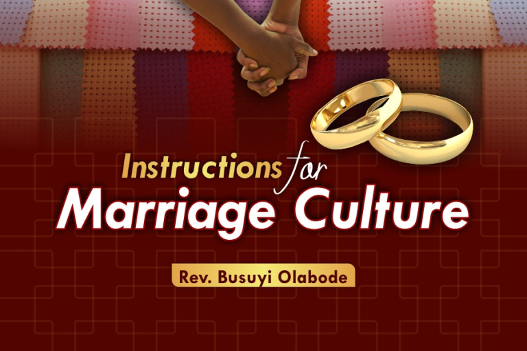 instructions for marriage culture